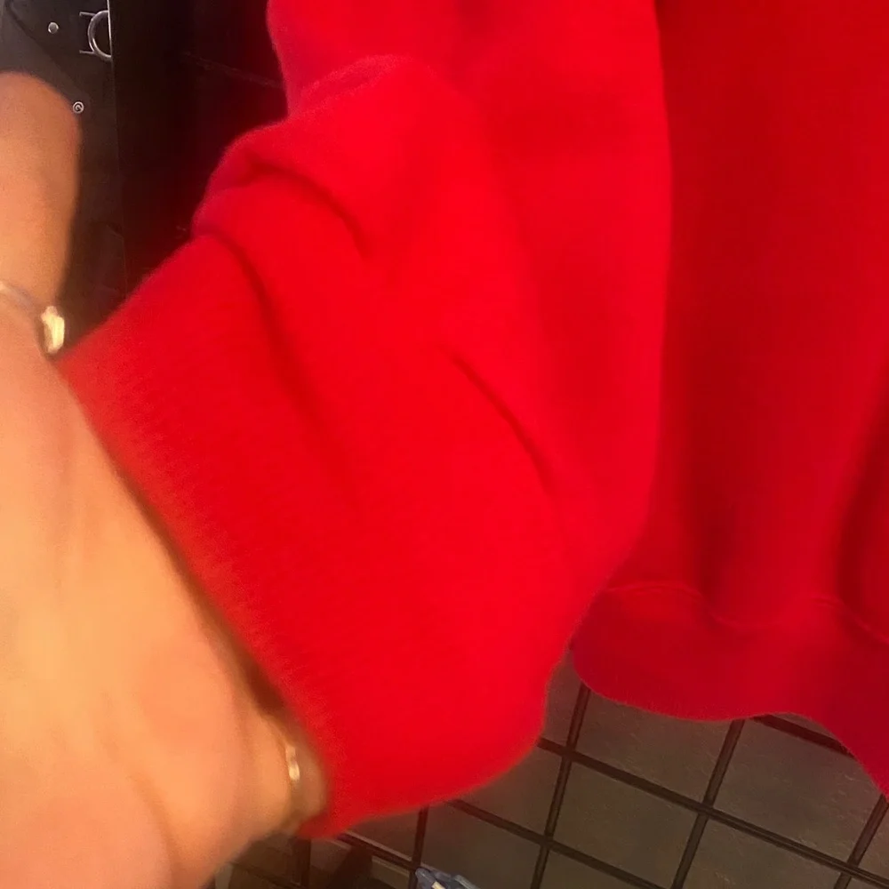 Hanes Red Sweatshirt with Green Christmas Tree - Picture 3 of 6